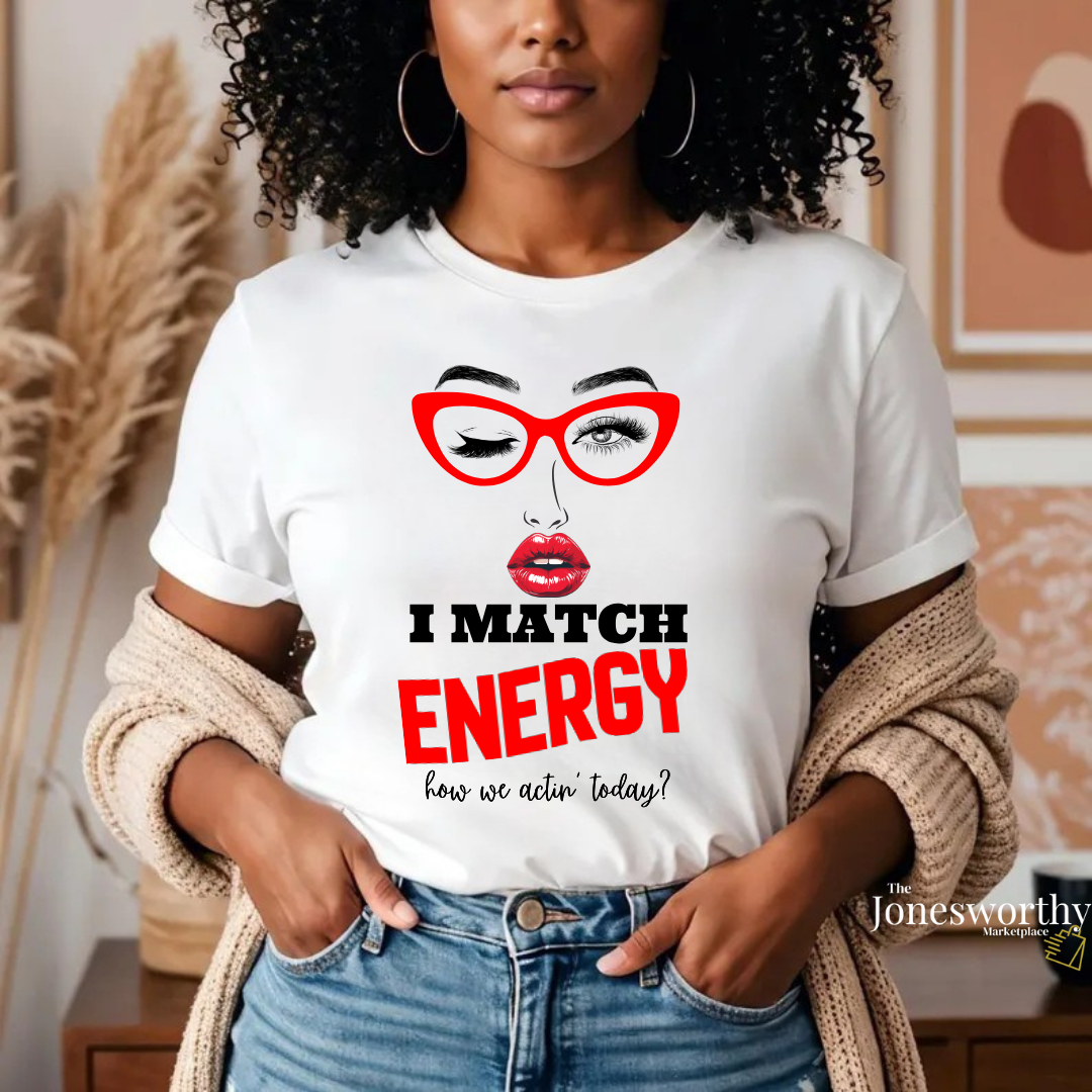 I Match Energy Red Lip Graphic tee |  Oversized T-Shirt