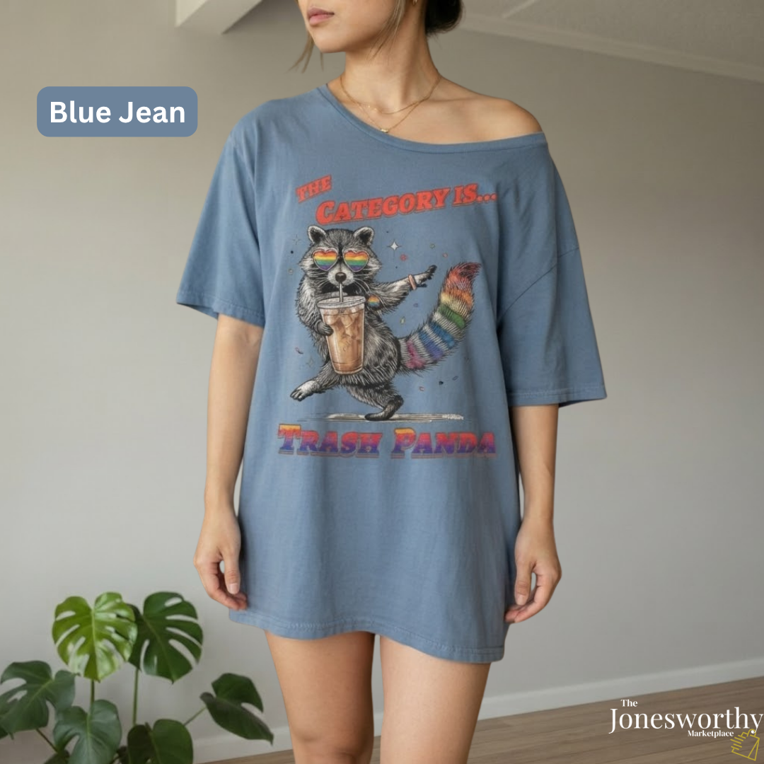 Trash Panda Pride Shirt, Raccoon Pride Tee, LGBTQ Rainbow Shirt, Drag Queen Humor Tee, Pride Festival Shirt, Ally Gift, Comfort Colors Tee