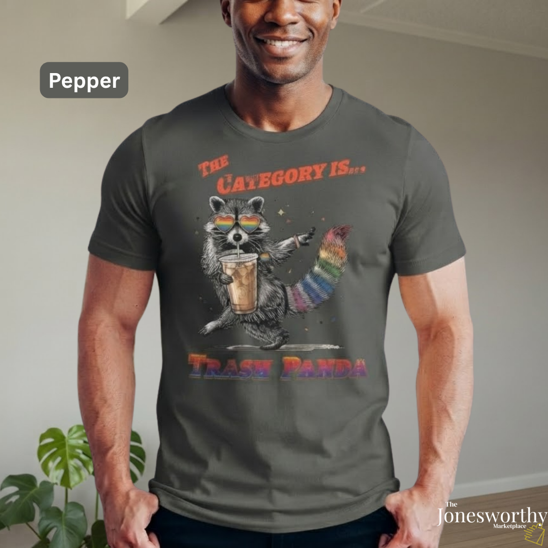 Trash Panda Pride Shirt, Raccoon Pride Tee, LGBTQ Rainbow Shirt, Drag Queen Humor Tee, Pride Festival Shirt, Ally Gift, Comfort Colors Tee