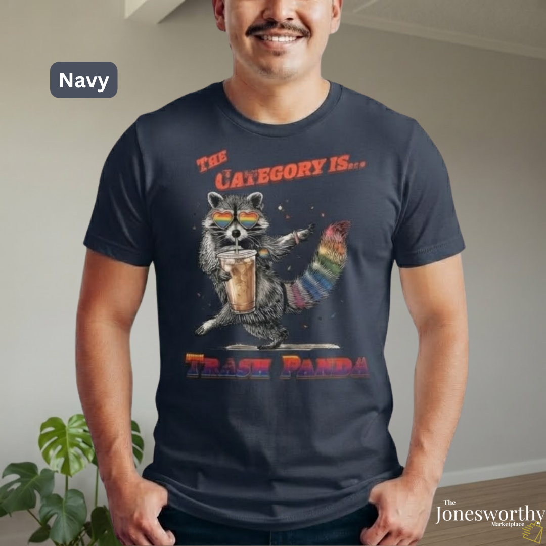 Trash Panda Pride Shirt, Raccoon Pride Tee, LGBTQ Rainbow Shirt, Drag Queen Humor Tee, Pride Festival Shirt, Ally Gift, Comfort Colors Tee
