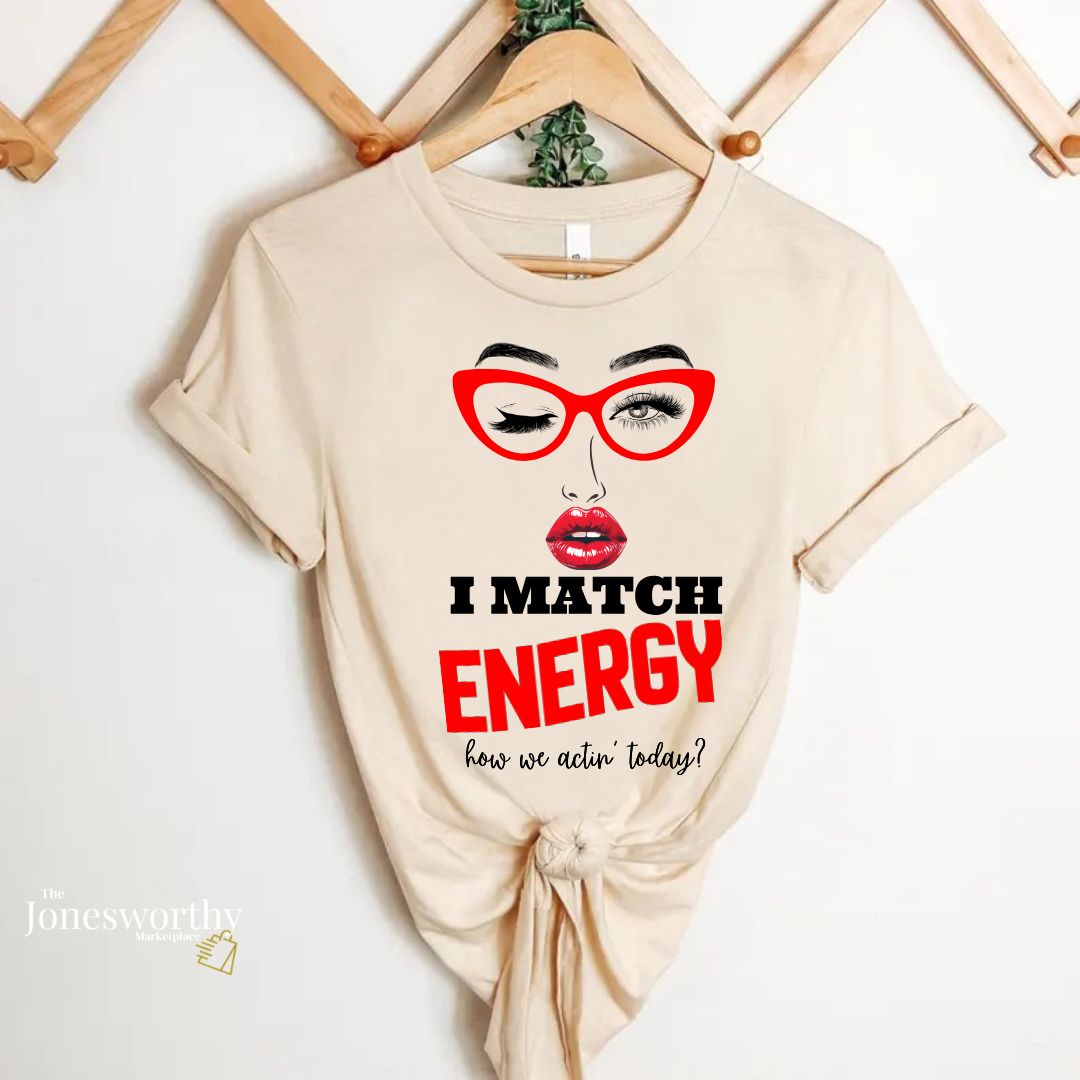 I Match Energy Red Lip Graphic tee |  Oversized T-Shirt