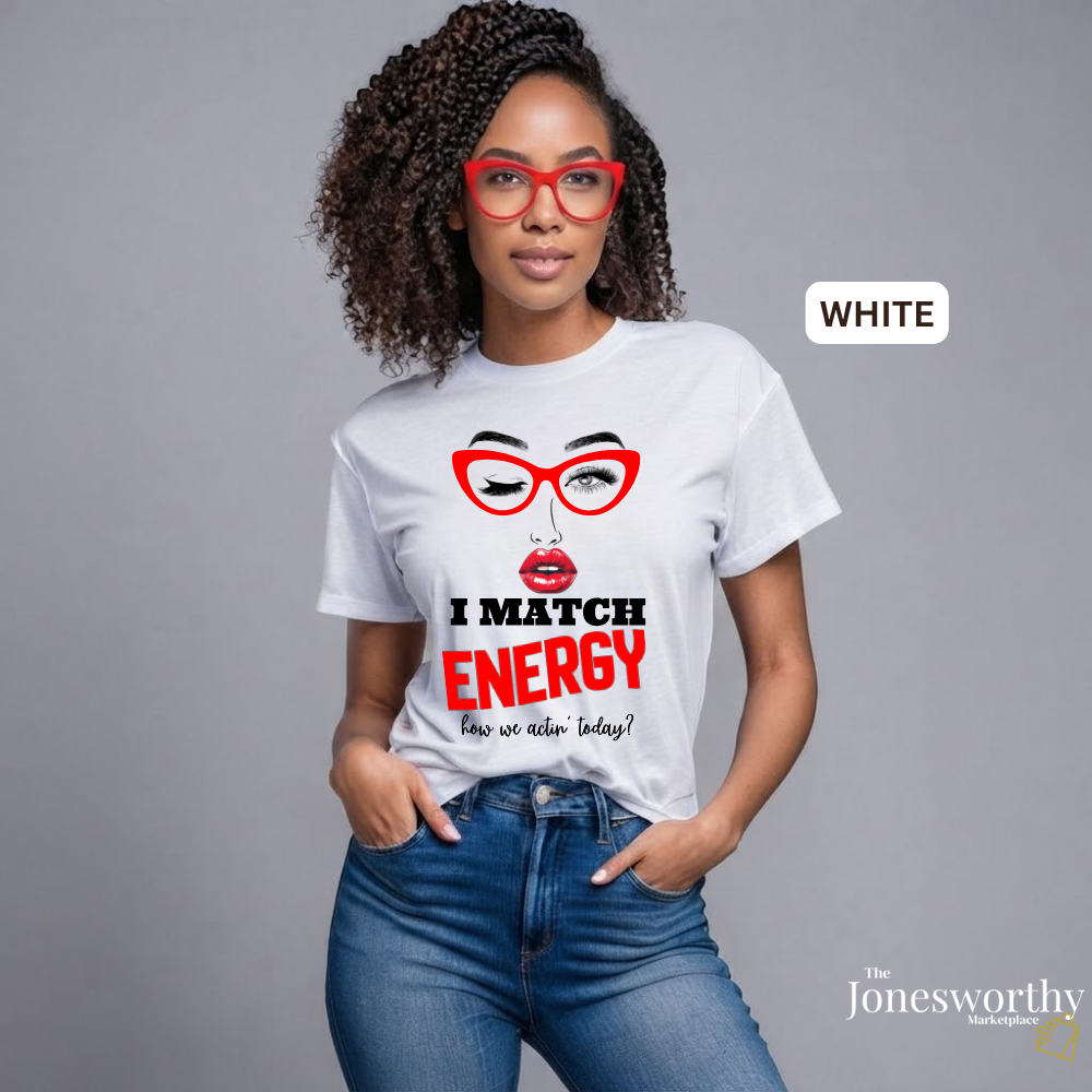 I Match Energy Red Lip Graphic tee |  Oversized T-Shirt