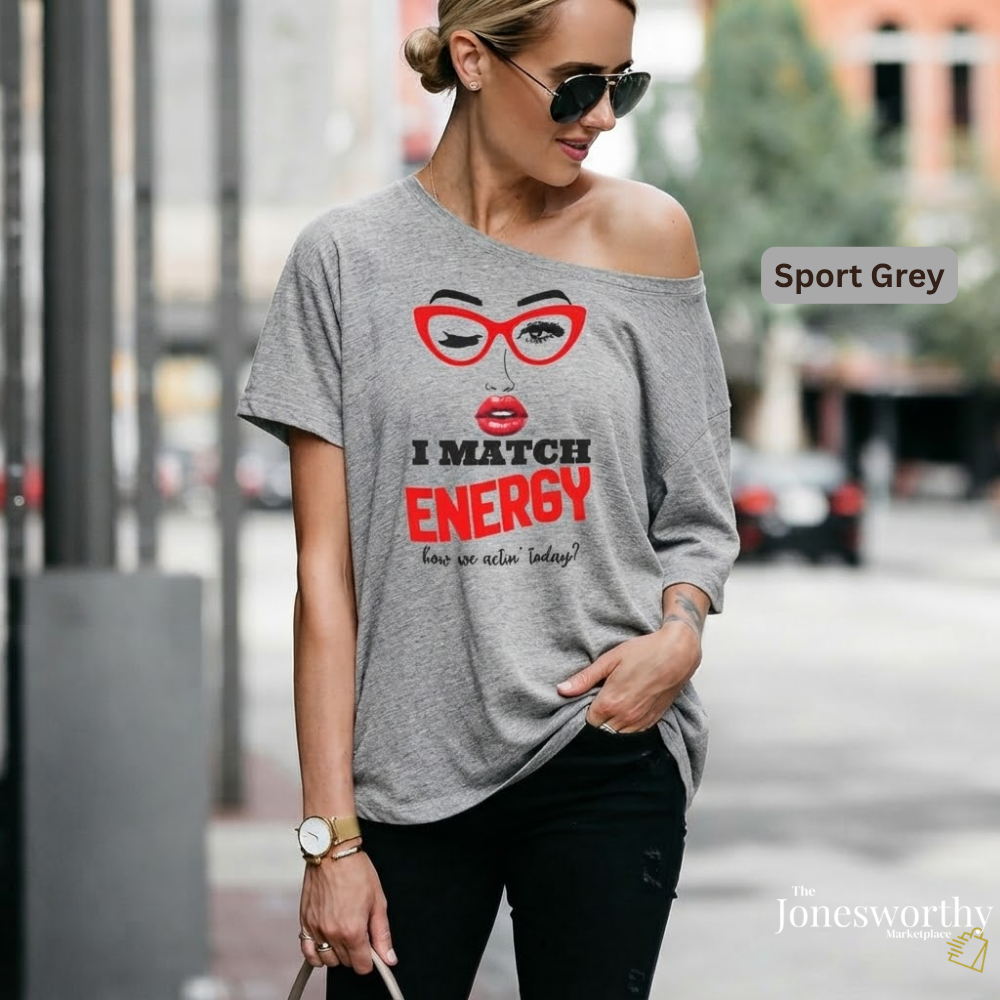 I Match Energy Red Lip Graphic tee |  Oversized T-Shirt