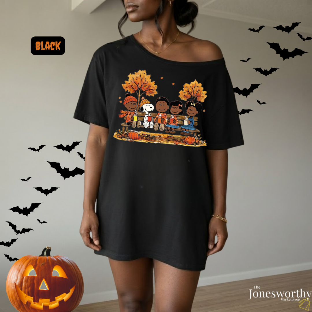 For the Culture Fall Friends Comfort Colors® 1717 T-Shirt | Black Edition Autumn Graphic Tee