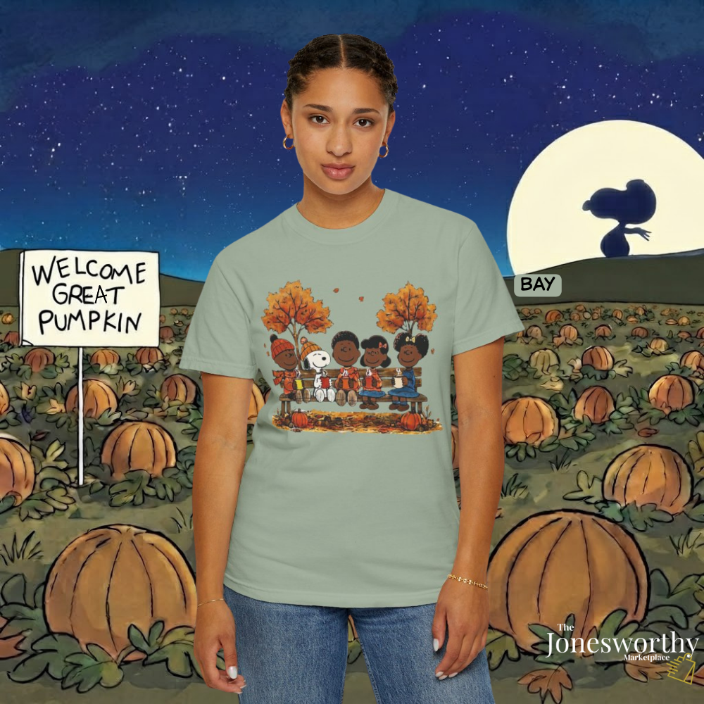 For the Culture Fall Friends Comfort Colors® 1717 T-Shirt | Black Edition Autumn Graphic Tee