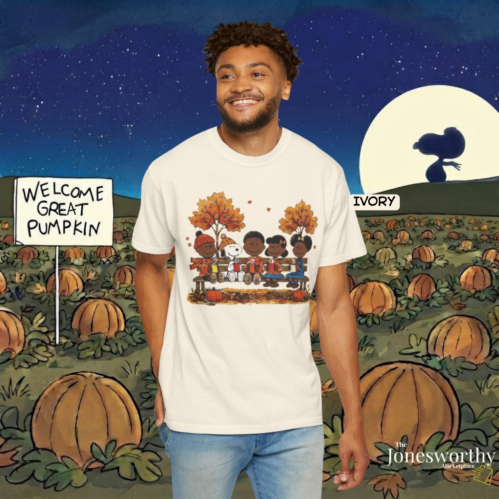 For the Culture Fall Friends Comfort Colors® 1717 T-Shirt | Black Edition Autumn Graphic Tee