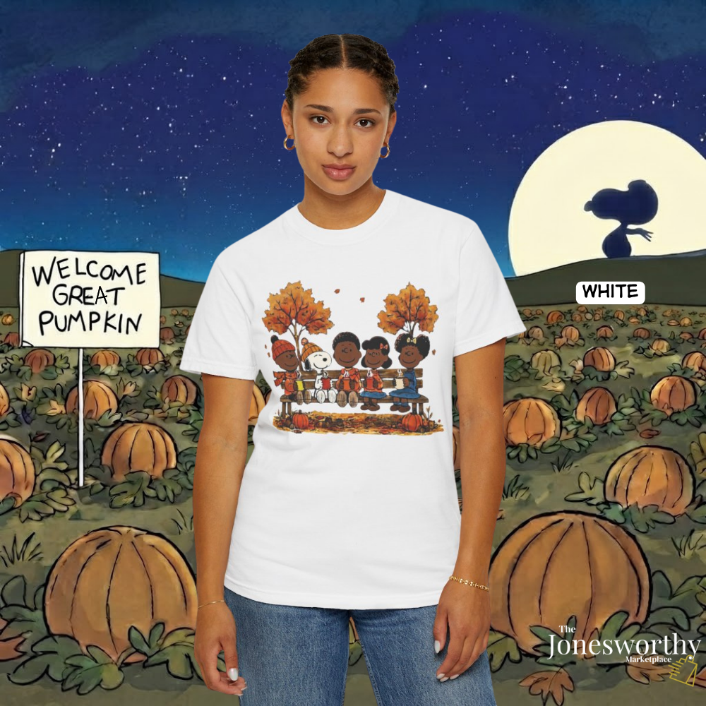 For the Culture Fall Friends Comfort Colors® 1717 T-Shirt | Black Edition Autumn Graphic Tee