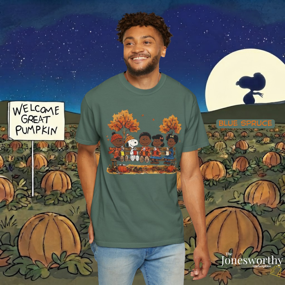 For the Culture Fall Friends Comfort Colors® 1717 T-Shirt | Black Edition Autumn Graphic Tee