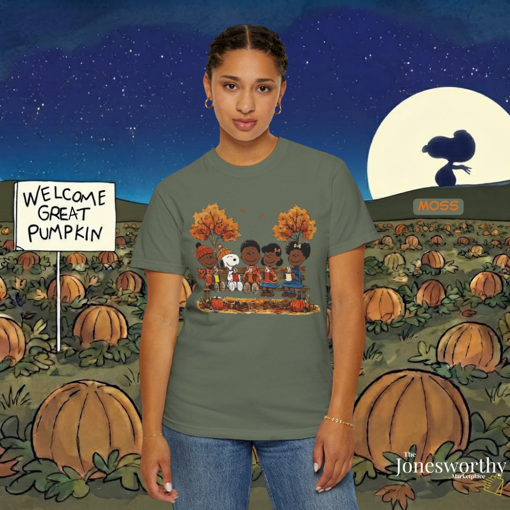For the Culture Fall Friends Comfort Colors® 1717 T-Shirt | Black Edition Autumn Graphic Tee