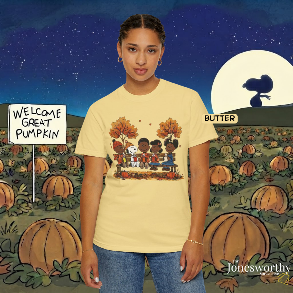 For the Culture Fall Friends Comfort Colors® 1717 T-Shirt | Black Edition Autumn Graphic Tee