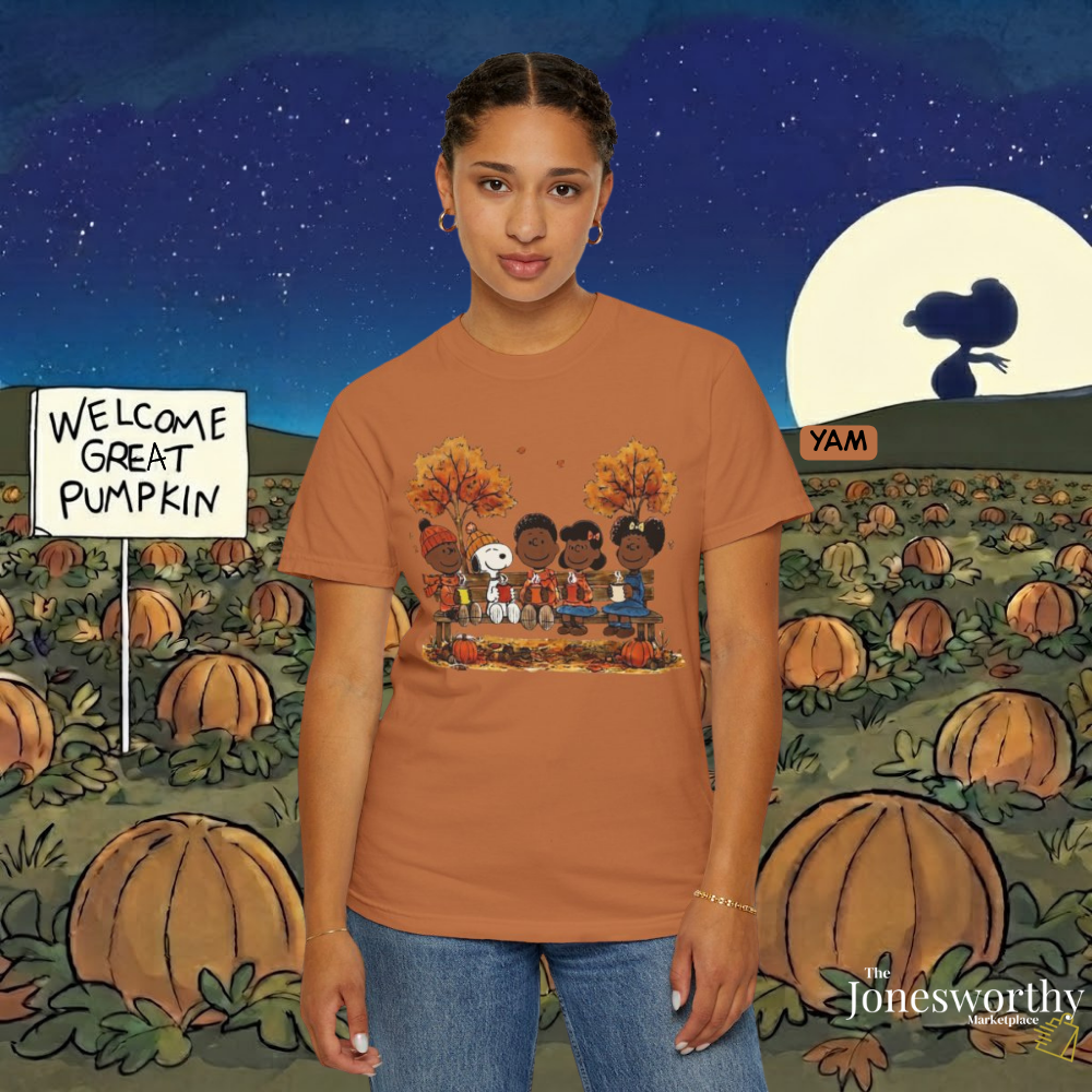 For the Culture Fall Friends Comfort Colors® 1717 T-Shirt | Black Edition Autumn Graphic Tee