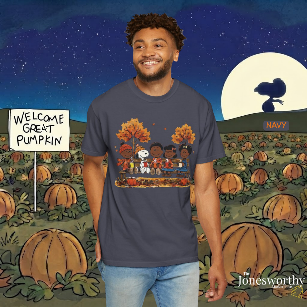 For the Culture Fall Friends Comfort Colors® 1717 T-Shirt | Black Edition Autumn Graphic Tee