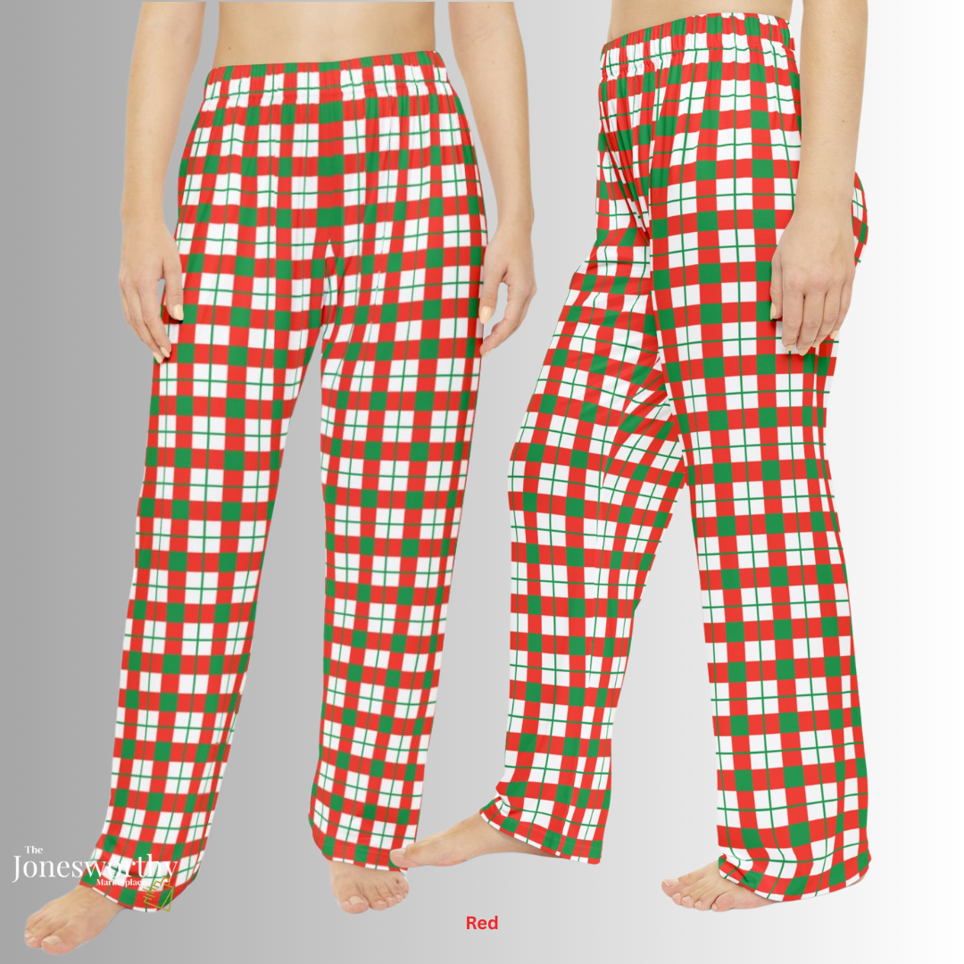 Matching Christmas Pajama Set for Couples – Mix & Match Holiday Tees,  Gingham Pants, Family Christmas PJs, Custom Festive Pajamas (XS–3XL)