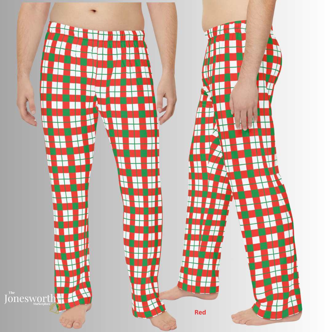 Matching Christmas Pajama Set for Couples – Mix & Match Holiday Tees,  Gingham Pants, Family Christmas PJs, Custom Festive Pajamas (XS–3XL)