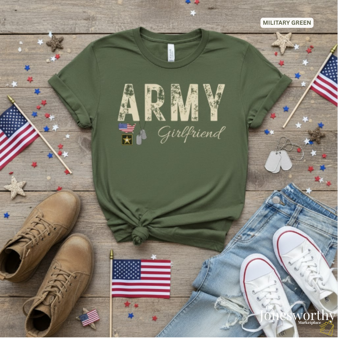 Personalized Army Family Support Tee, Sweatshirt & Hoodie Collection | Custom Military Apparel for Army Families