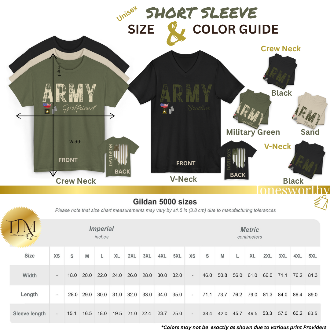 Personalized Army Family Support Tee, Sweatshirt & Hoodie Collection | Custom Military Apparel for Army Families