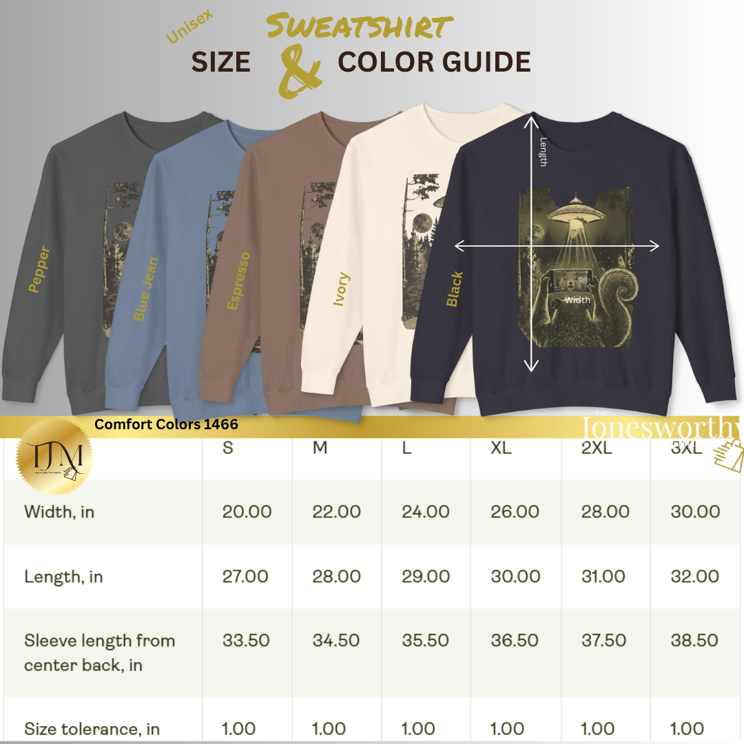 Funny Retro Squirrel Alien Reaction Comfort Colors Shirt & Sweatshirt | Retro UFO Live Moment