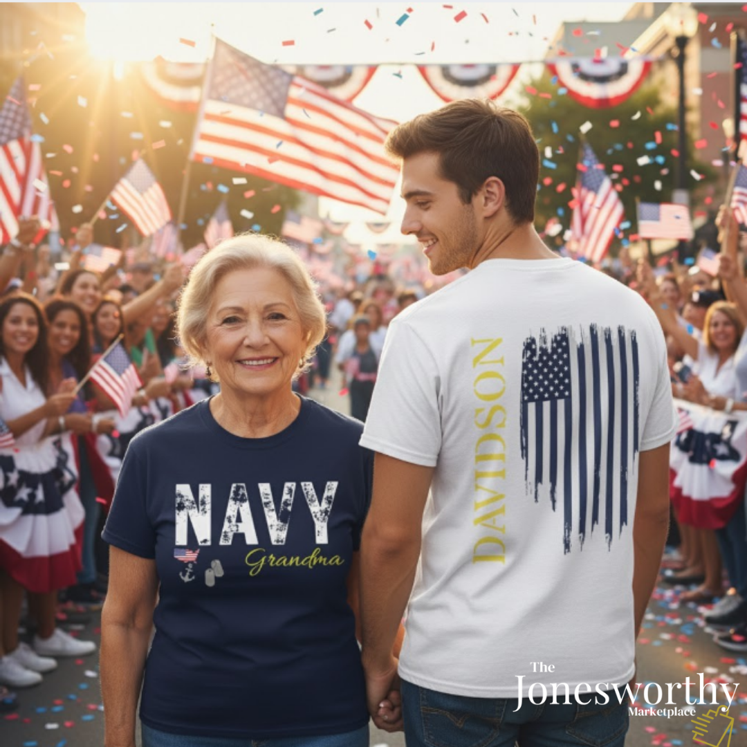Personalized Navy Family Support Tee, Sweatshirt & Hoodie Collection | Custom Military Apparel for Navy Families