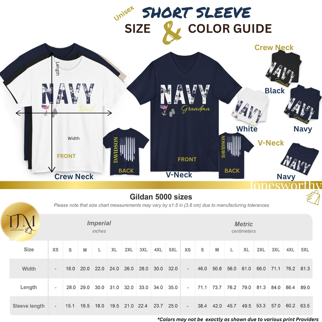 Personalized Navy Family Support Tee, Sweatshirt & Hoodie Collection | Custom Military Apparel for Navy Families