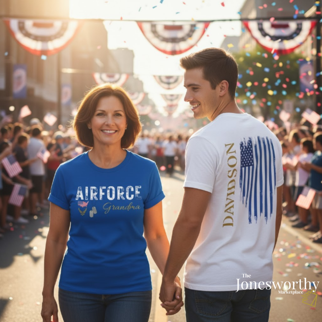 Personalized Air Force Family Support Tee, Sweatshirt & Hoodie Collection | Custom Military Apparel for Air Force Families
