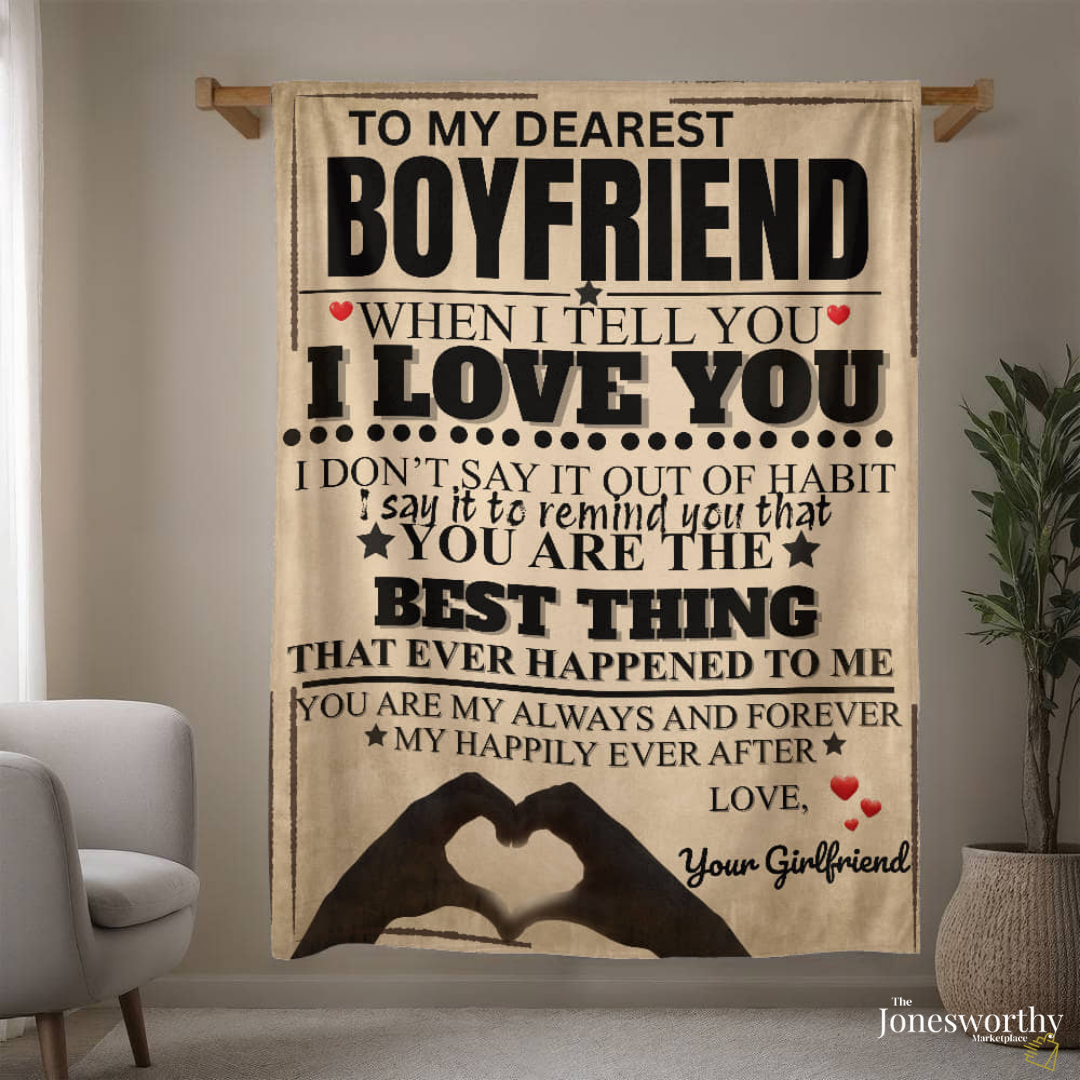 Personalized I Love You Blanket, Custom Name Fleece Throw, Mink or Sherpa Blanket, Romantic Gift 30x40 or 60x80