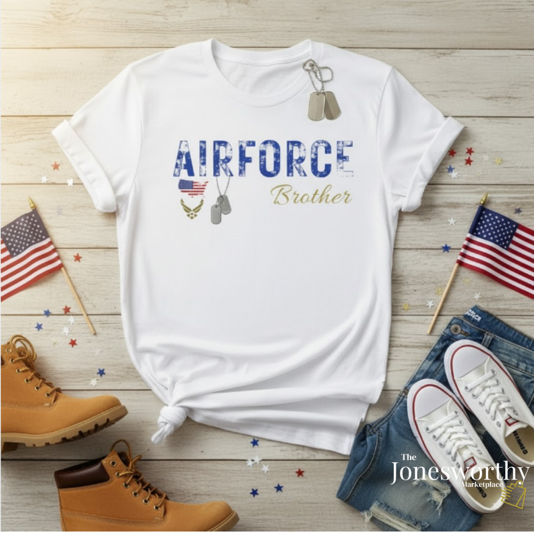 Personalized Air Force Family Support Tee, Sweatshirt & Hoodie Collection | Custom Military Apparel for Air Force Families