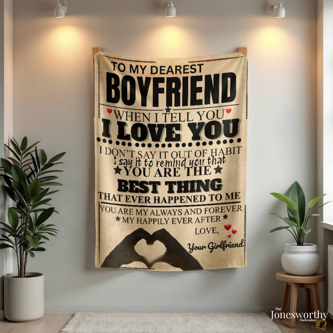 Personalized I Love You Blanket, Custom Name Fleece Throw, Mink or Sherpa Blanket, Romantic Gift 30x40 or 60x80