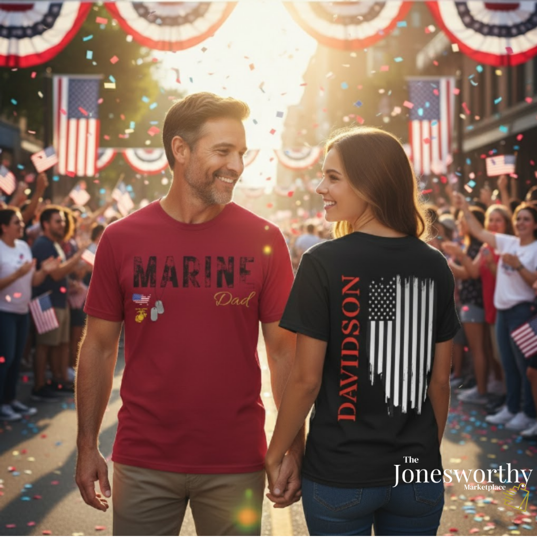 Personalized Marine Family Support Tee, Sweatshirt & Hoodie Collection | Custom Military Apparel for Marine Families