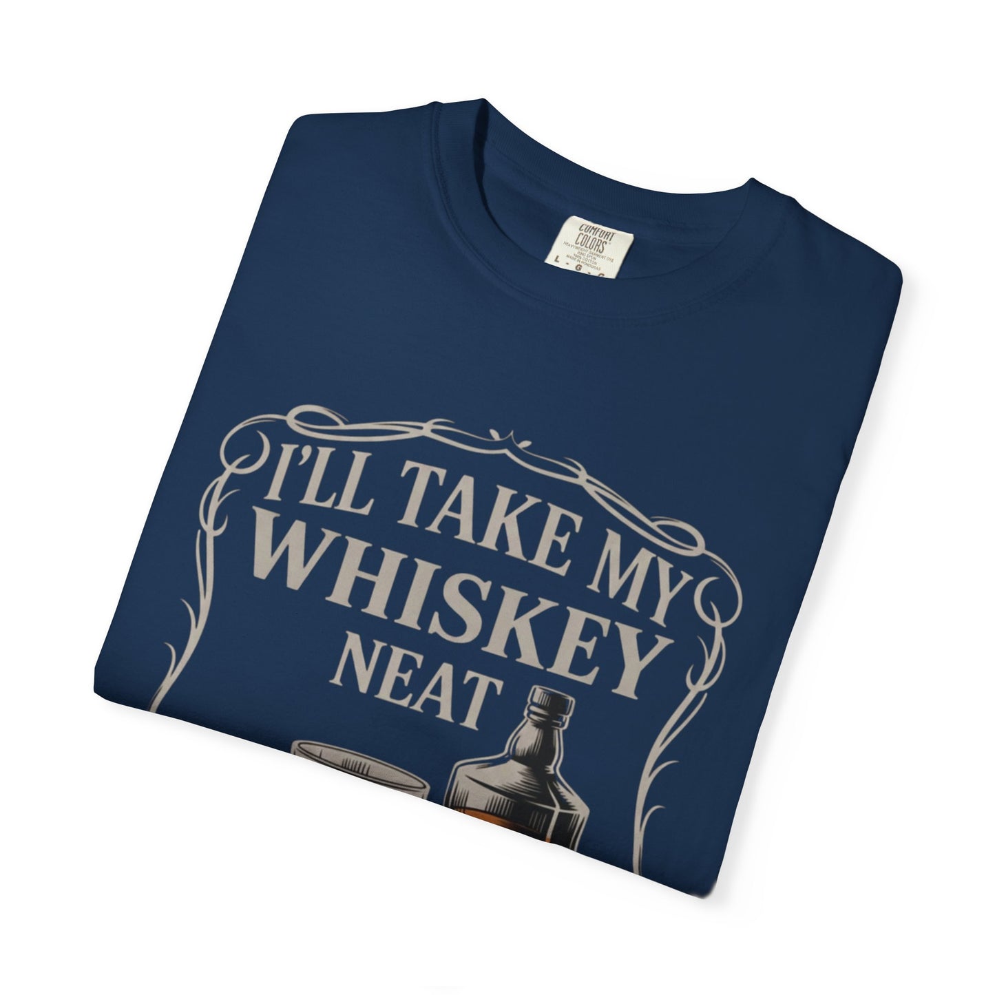 Whiskey Neat Comfort Colors Tee | FUCK ICE Protest Shirt, Free Speech