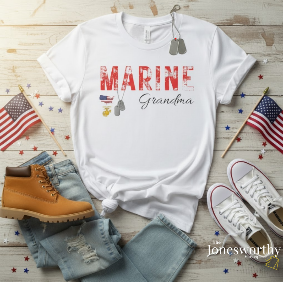 Personalized Marine Family Support Tee, Sweatshirt & Hoodie Collection | Custom Military Apparel for Marine Families