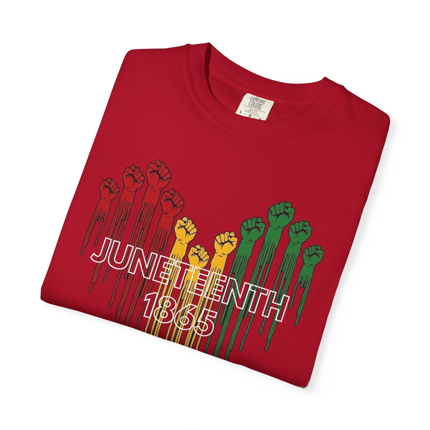 Juneteenth 1865 Shirt | Freedom Fist Heart Tee | Juneteenth Celebration Shirt | Comfort Colors® 1717