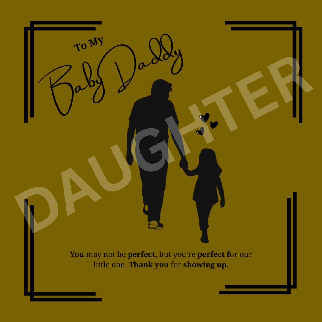 Baby Daddy Bracelet Gift –  Engraved Men’s Bracelet with Message Card | Son or Daughter Design | Father’s Day, Birthday, Christmas Gift