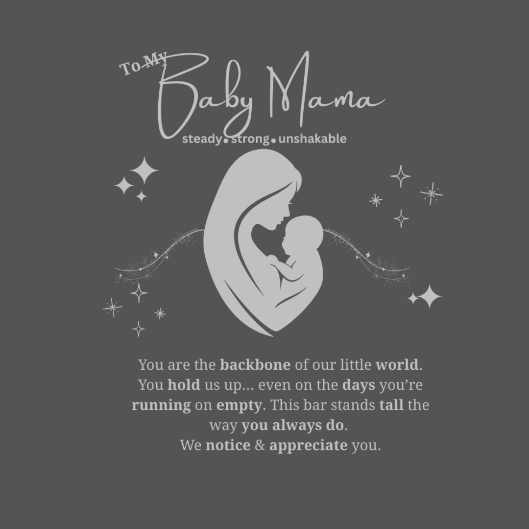 Baby Mama Gift | Engraved 4-Sided Stick Necklace • “Backbone of Our World” Message Card • Mother's Day, Birthday, Christmas