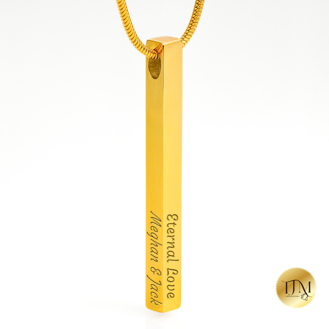 Baby Mama Gift | Engraved 4-Sided Stick Necklace • “Backbone of Our World” Message Card • Mother's Day, Birthday, Christmas