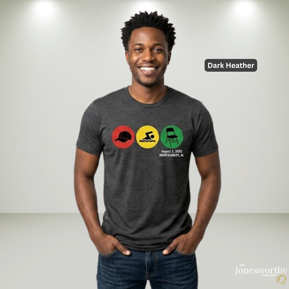 Montgomery Riverfront Brawl Icons Shirt | Hat Swimmer Chair Tee | Black Culture Unity Shirt | Unisex Dry-Blend Gildan 8000