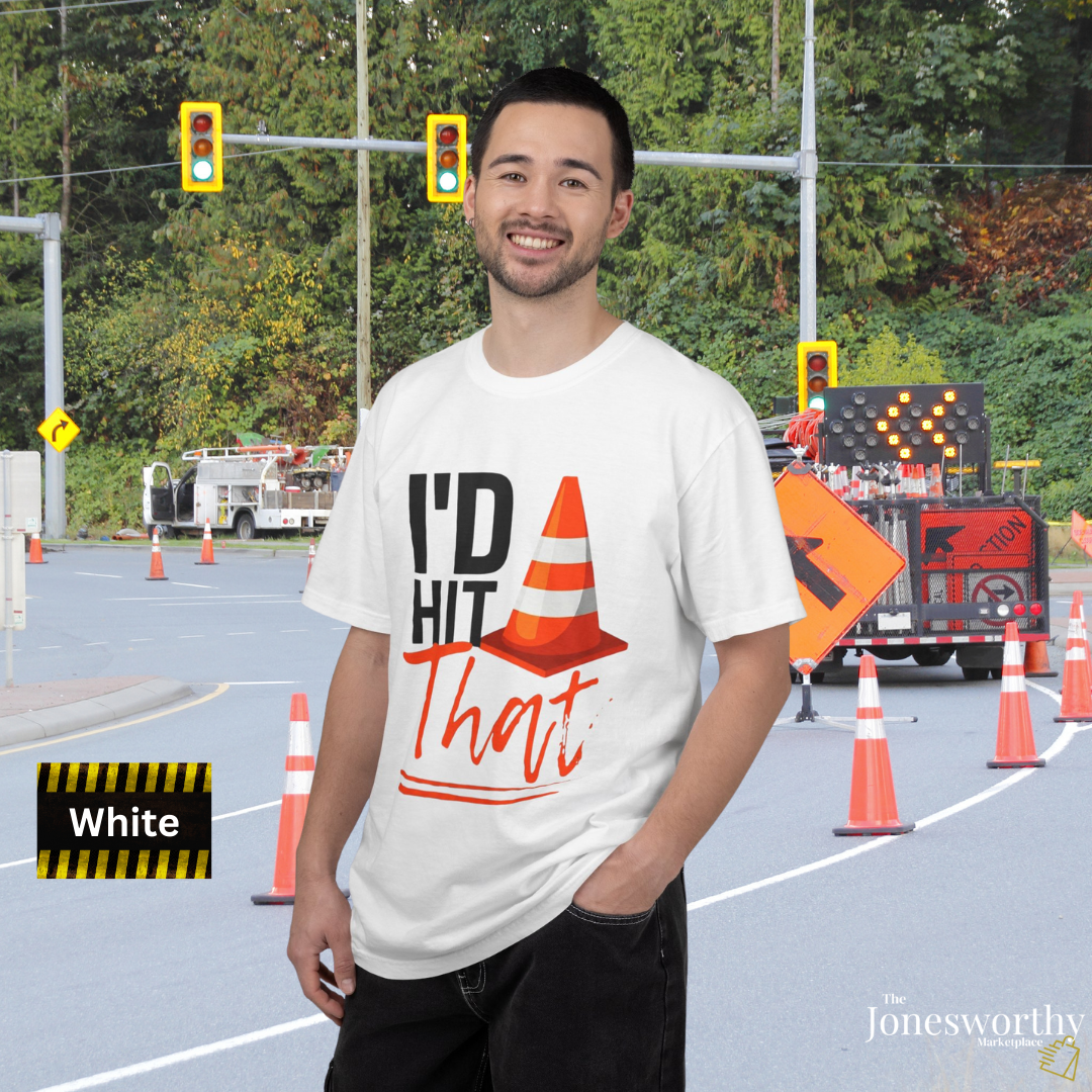 I'd Hit That Cone T-shirt | Funny New Driver Gift | Unisex Comfort Colors Garment Dyed