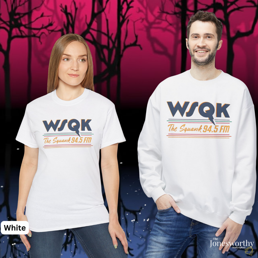 WSQK The Squawk Retro 80s Radio T-Shirt & Sweatshirt | Vintage Hawkins Vibe