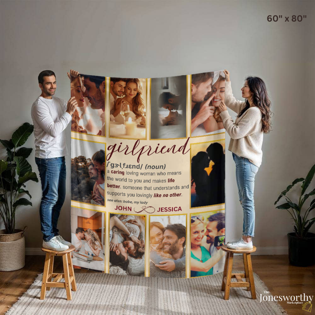 Personalized Photo Blanket | Phonetic Definition Husband, Wife, Girlfriend, Boyfriend  |Eternal Love, Anniversary, Valentine’s Day Gift