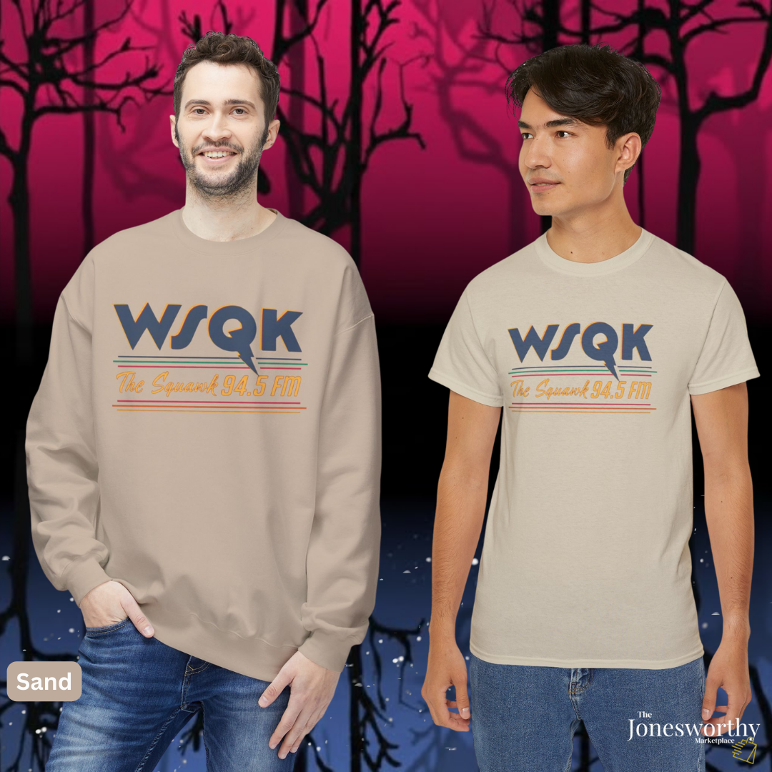 WSQK The Squawk Retro 80s Radio T-Shirt & Sweatshirt | Vintage Hawkins Vibe