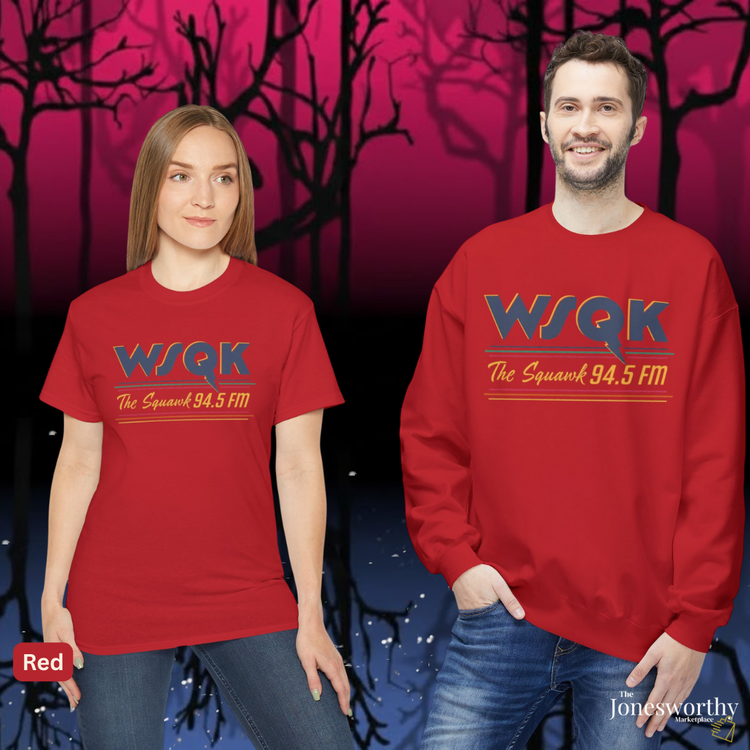 WSQK The Squawk Retro 80s Radio T-Shirt & Sweatshirt | Vintage Hawkins Vibe