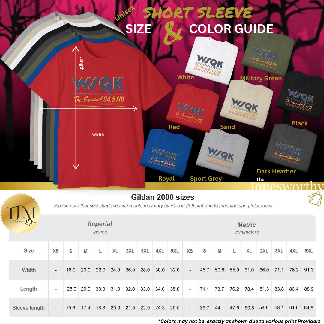 WSQK The Squawk Retro 80s Radio T-Shirt & Sweatshirt | Vintage Hawkins Vibe