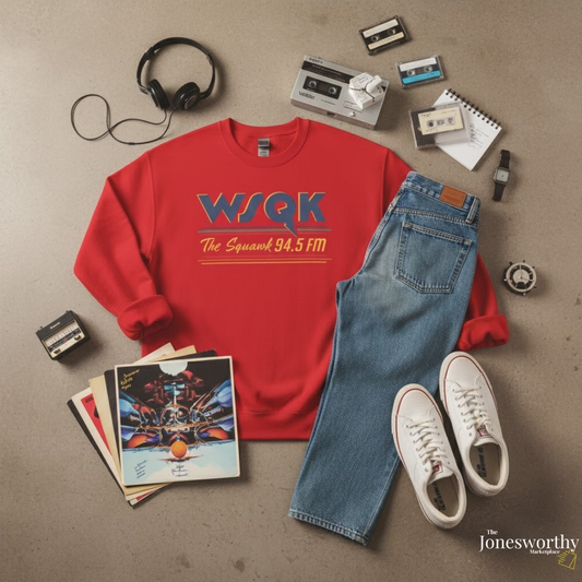 WSQK The Squawk Retro 80s Radio T-Shirt & Sweatshirt | Vintage Hawkins Vibe