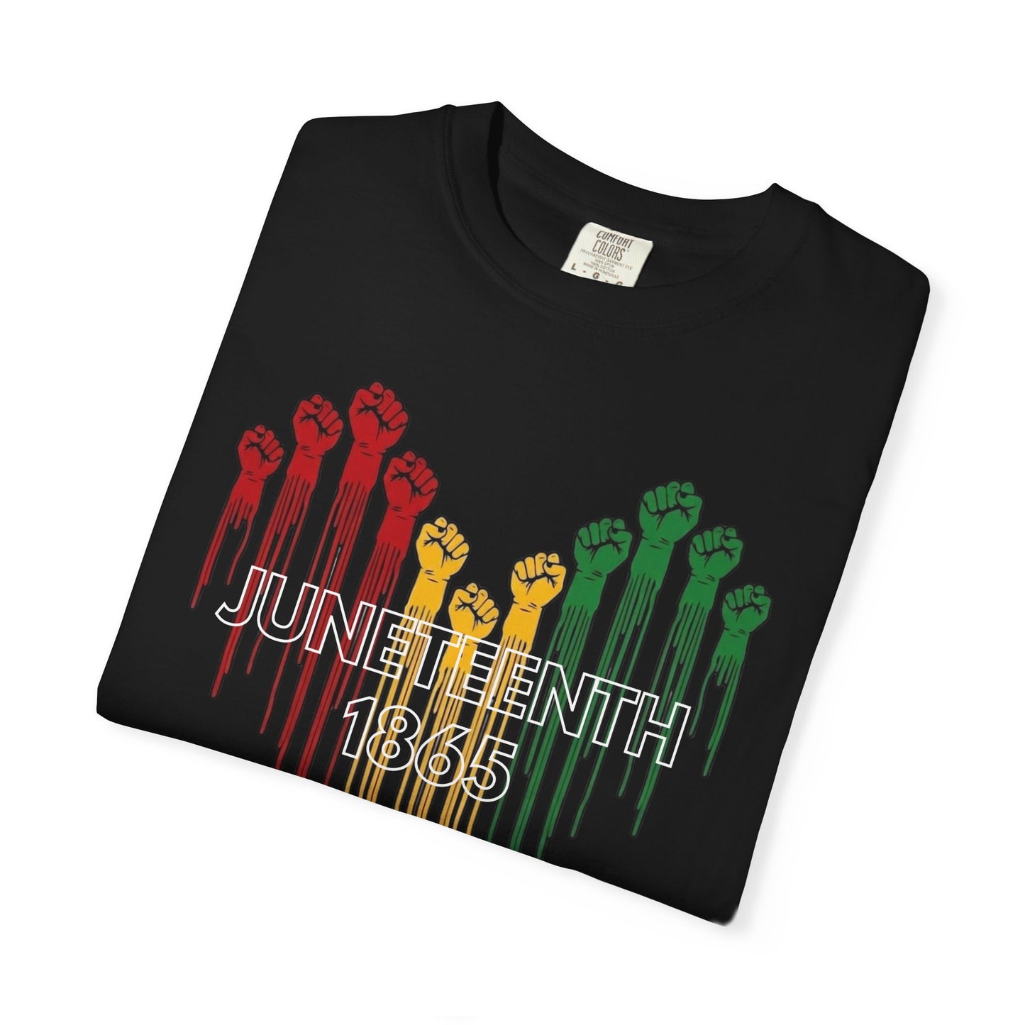Juneteenth 1865 Shirt | Freedom Fist Heart Tee | Juneteenth Celebration Shirt | Comfort Colors® 1717
