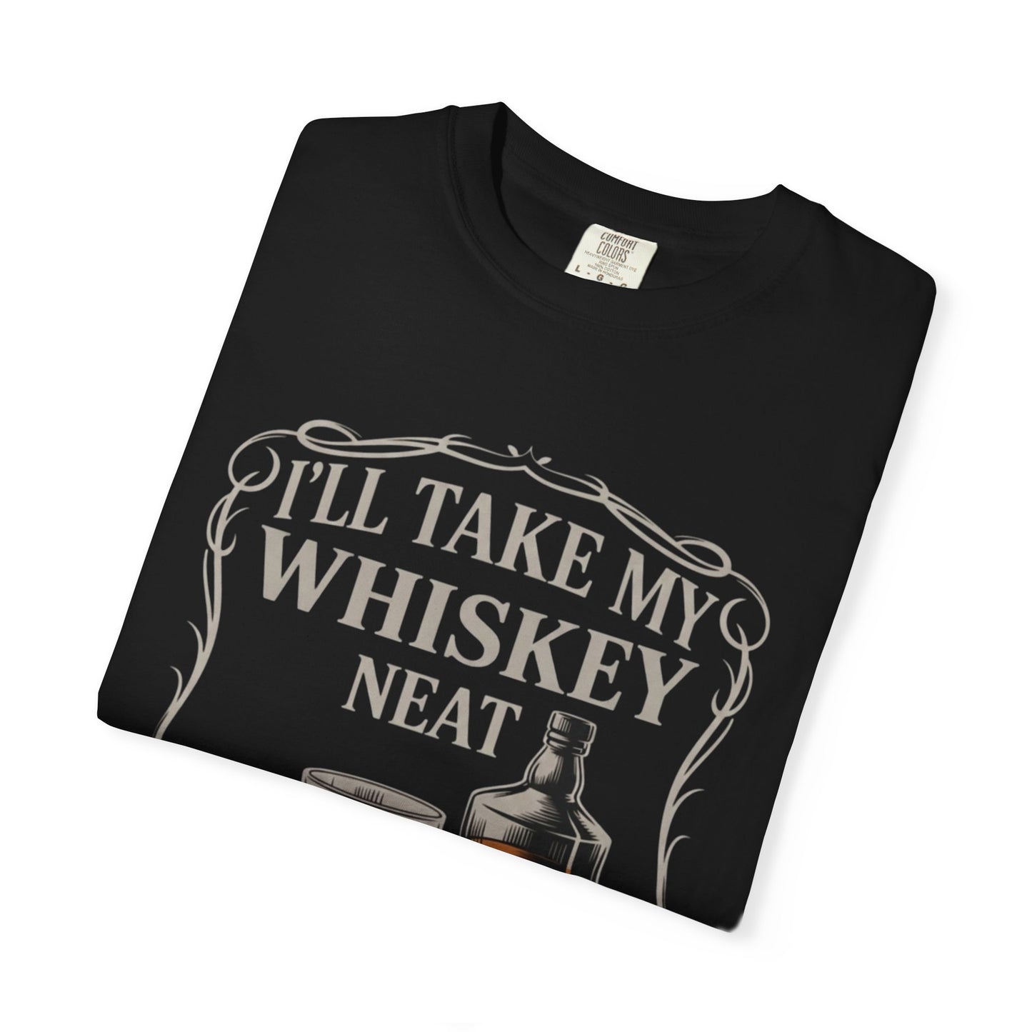 Whiskey Neat Comfort Colors Tee | FUCK ICE Protest Shirt, Free Speech