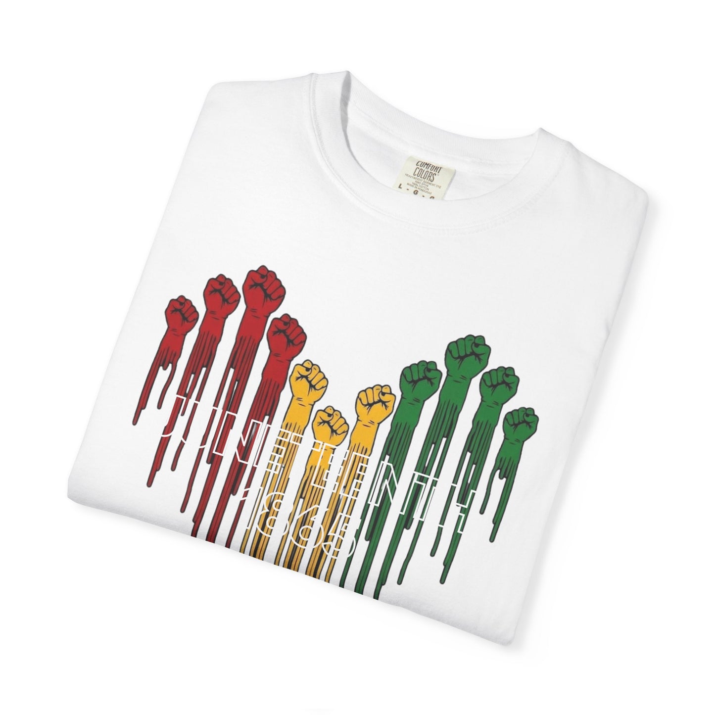 Juneteenth 1865 Shirt | Freedom Fist Heart Tee | Juneteenth Celebration Shirt | Comfort Colors® 1717