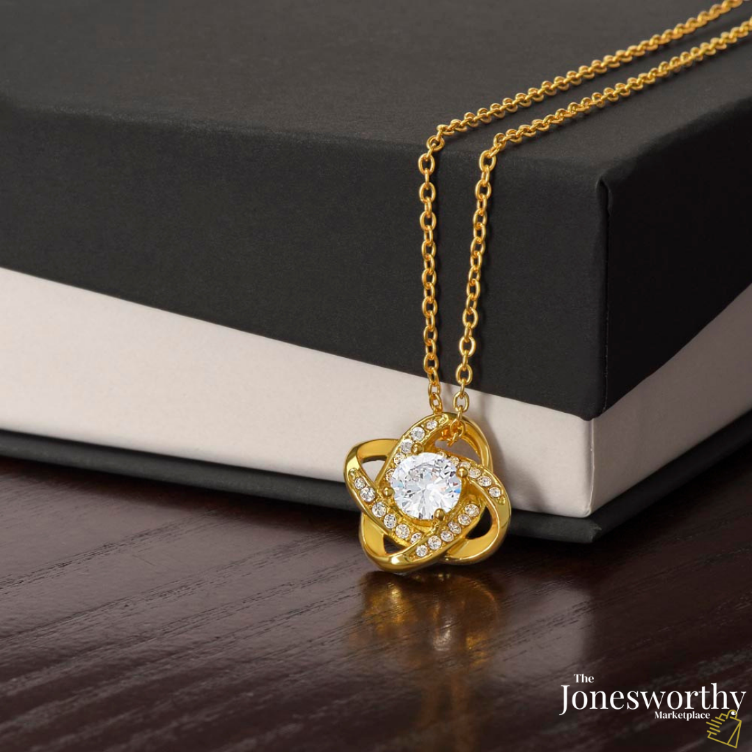 Agape Love Knot Necklace – ✝️ Christian Valentine's Gift for Wife or Girlfriend | Faith-Based Love Necklace with Cross Meaning