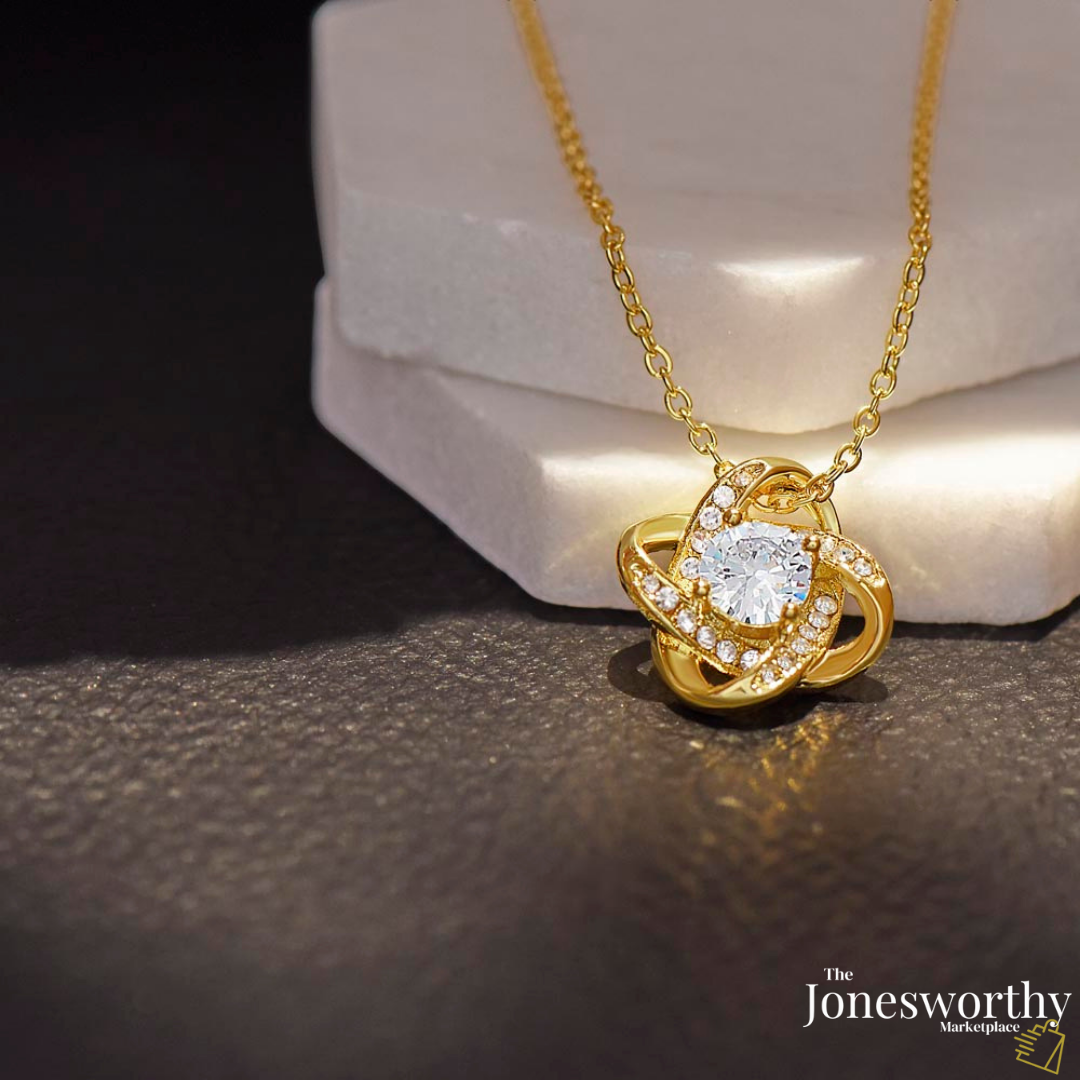 Agape Love Knot Necklace – ✝️ Christian Valentine's Gift for Wife or Girlfriend | Faith-Based Love Necklace with Cross Meaning