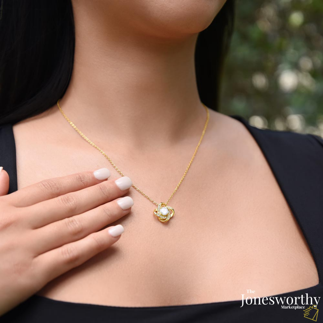 Agape Love Knot Necklace – ✝️ Christian Valentine's Gift for Wife or Girlfriend | Faith-Based Love Necklace with Cross Meaning