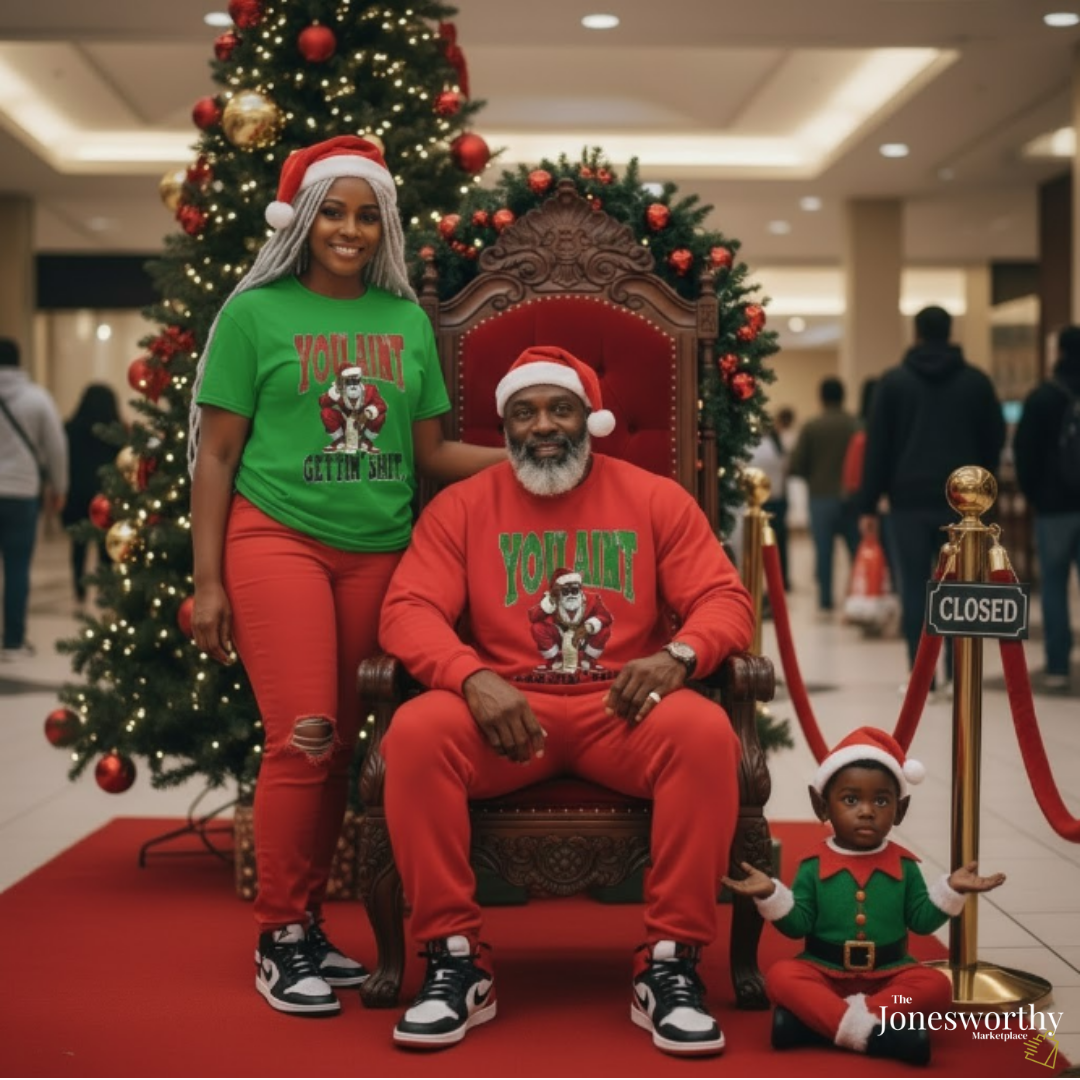 Black Santa “You Ain’t Gettin’ Shit” Christmas Shirt • Funny Holiday Tee, Sweatshirt, Hoodie • Gildan Unisex S–5XL🎄✨