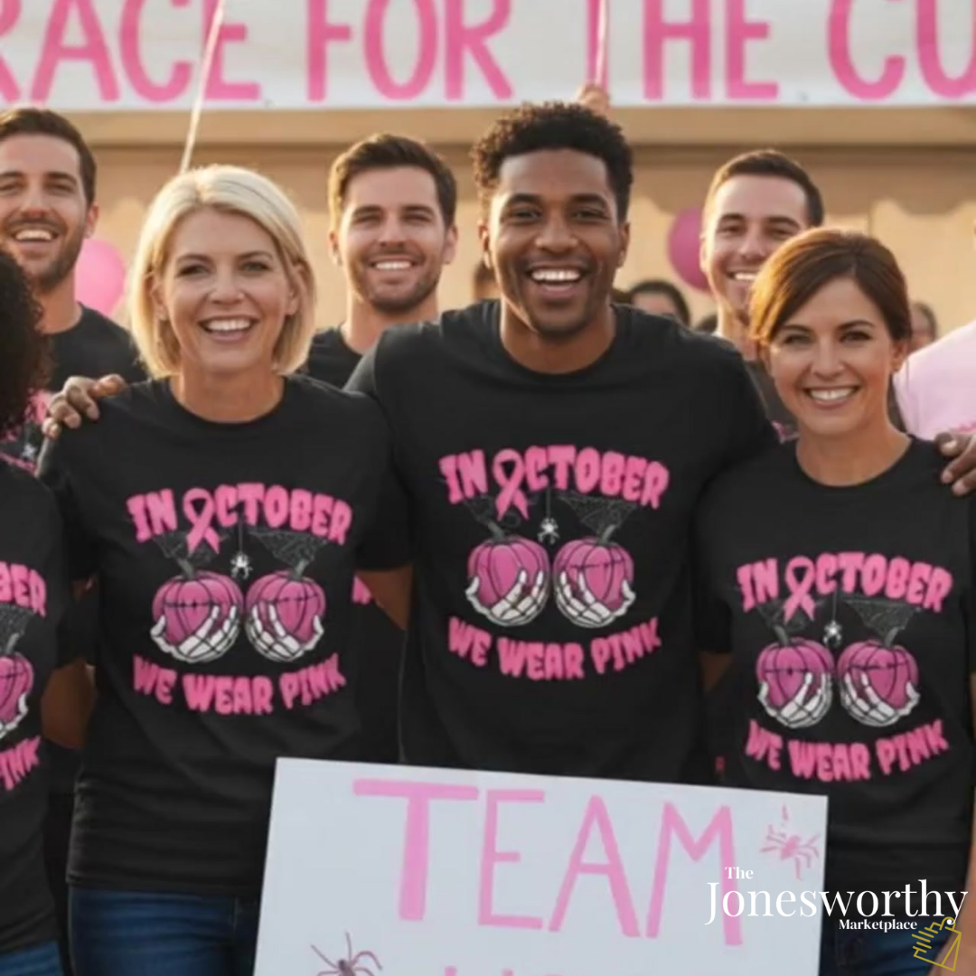 In October We Wear Pink Pumpkin Shirt | Breast Cancer Awareness Tee & Sweatshirt  | Breast Cancer Pink Ribbon Shirt